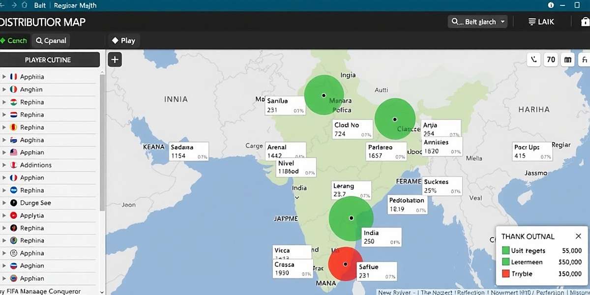 FIFA Manager Conqueror Player Distribution Map across India